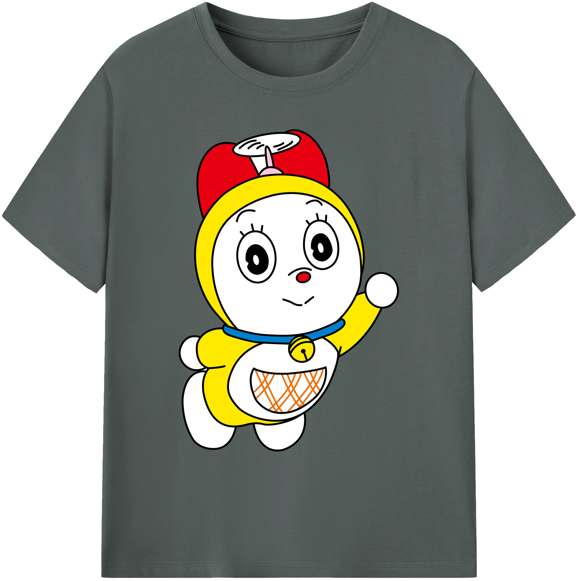 （画像用） ドラえもん ドラミ Doraemon Dorami 綿100％ メンズ半袖Tシャツ｜肌触りやわらか＆通気性